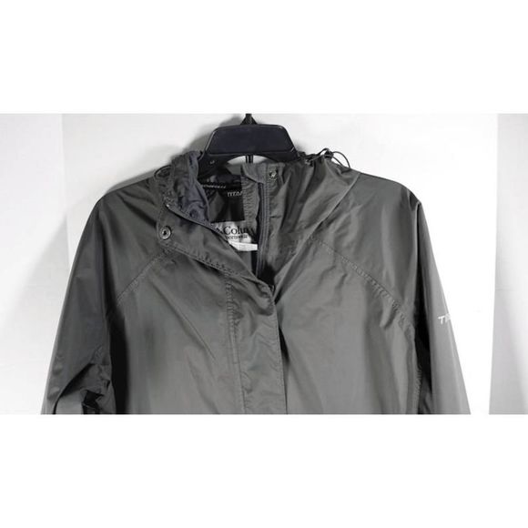 Columbia Titanium Black Waterproof Hooded Jacket Size Large - Picture 5 of 7